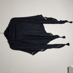 Anna & Ava Womens Shawl Tassels Sequins Black one size